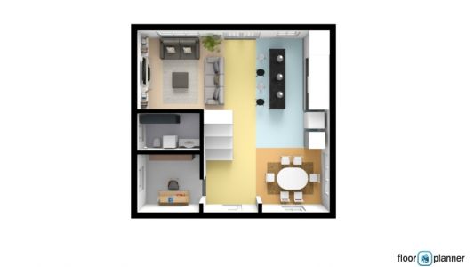 3D Top Ground Floor Plan - Assign 4